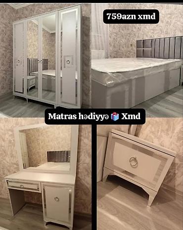 karafat: Yataq otağı dəsti – “759 AZN xmd” qeydli Komplektə daxildir: - Geniş — 1