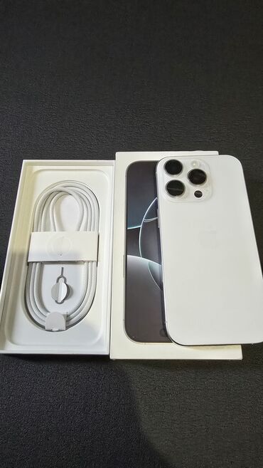 купить телефон google pixel 6: IPhone 16 Pro, Колдонулган, 256 ГБ, White Titanium, Куту, 92 %