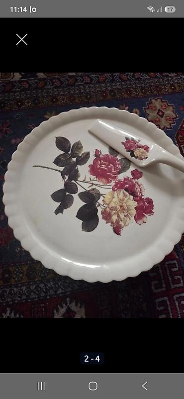 xonça şokolad: Tort və şiriniyyat qabı, rəng - Ağ, Farfor — 2
