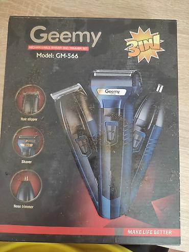 kreditle akumlyator: Geemy GM-566 – 3‑ü 1‑də şaver və trimmer dəsti Xüsusiyyətlər: - 3 — 3