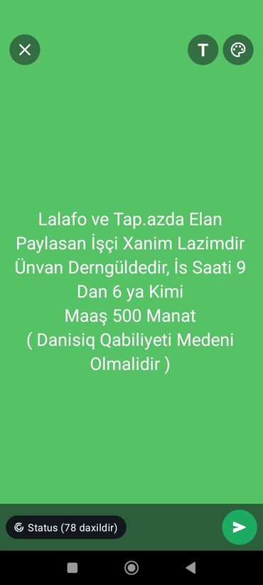 satış məsləhətçisi: Makler tələb olunur, 1-2 illik təcrübə, Dəyişən növbəli, Natamam iş günü