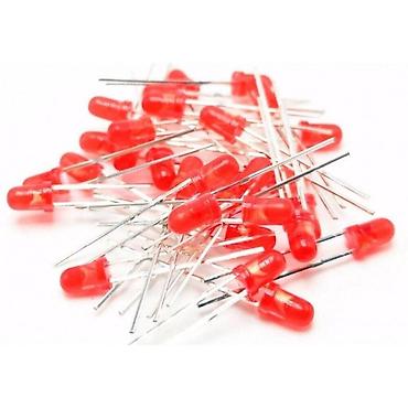 5 mm Qırmızı LED Paketi – 10 ədəd - Paket məzmunu: 10 ədəd 5 mm