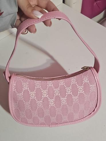 hermes deri çanta: Original pierre cardin – açıq çəhrayı rəng - Model: baguette tipli — 2