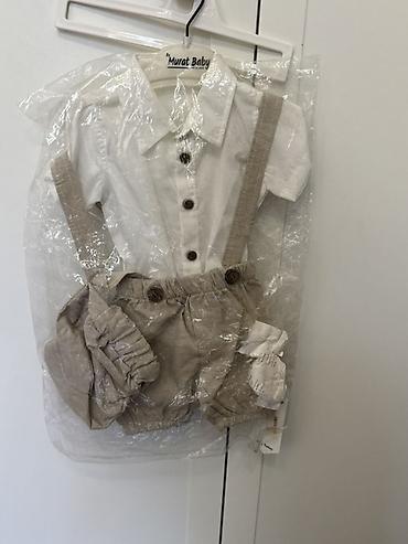 similac gold 2: Murat Baby oğlan uşaq dəsti - Komplekt: qısaqol ağ köynək (qəhvəyi — 1