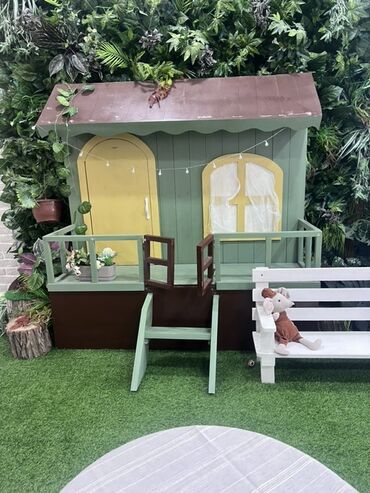 qiz usagi sekilleri: Məhsul: foto studio üçün taxta evcik Təsvir: - Material: Bərk taxta