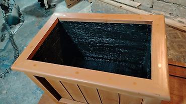 Bitkilər üçün dibçəklər: Taxta dekorativ gülbəçələr / bağ qutuları - Material: keyfiyyətli — 2