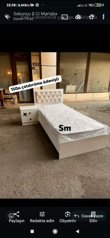 Sifarişlə çarpayılar: Birnəfərlik, Bazasız, Pulsuz matras, Siyirməsiz, Sadə laminat — 28