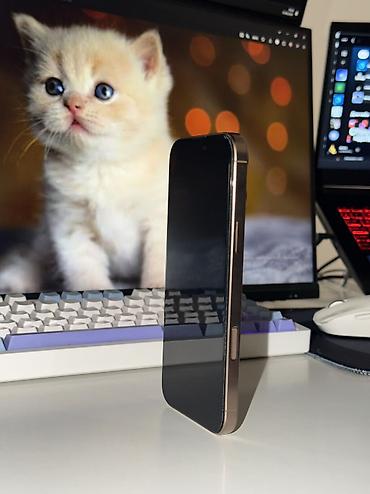 iphon 14: IPhone 16 Pro Max, Б/у, 256 ГБ, Desert Titanium, Защитное стекло, Чехол, Коробка, 92 % — 1