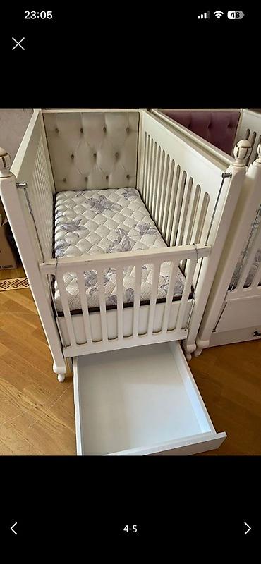 ortopedik matraslar: Qız üçün, İşlənmiş, Dördbucaq, Beşik, Dəst ilə, Matras ilə, Yellənmə mexanizmsiz — 3