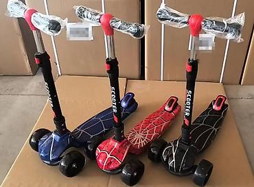 scoot: Детский трехколесный самокат SCOOTER с рисунком «паутинка» - Тип — 1