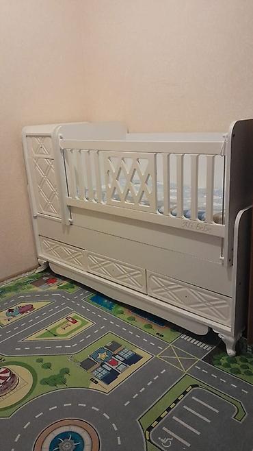kohne mebel: Uşaq beşiyi – çoxfunksiyalı model - Rəng: ağ - Material: ağac/MDFlam — 2