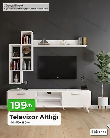 tv 43: Televizor altlığı və divar rəf dəsti Ölçülər: - TV altlığı: 40×50×180 — 1