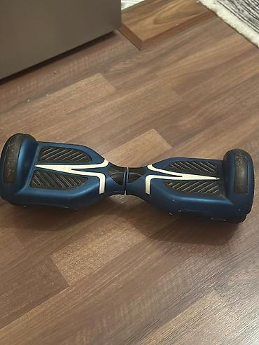 Giroskuterlər: Elektrikli hoverboard (özünü tarazlayan skuter) - Rəng: tünd mavi, ağ — 4