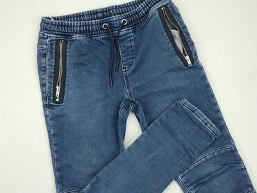 joggery jeans: Spodnie jeansowe, C&A, 14 lat, 164, stan - Dobry