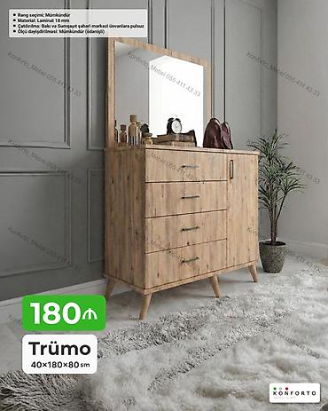 Komodlar: Trümo — 40×180×80 sm - Material: 18 mm laminat - Rəng seçimi — 1
