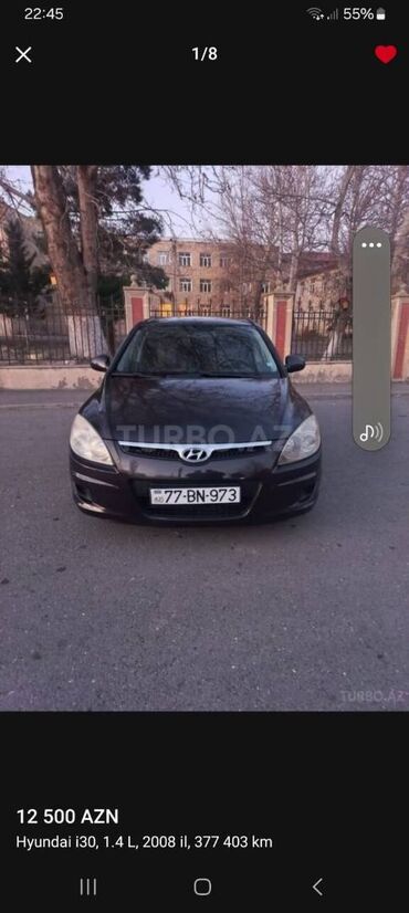 цены на авто: Hyundai i30: 1.4 l | 2008 il Hetçbek