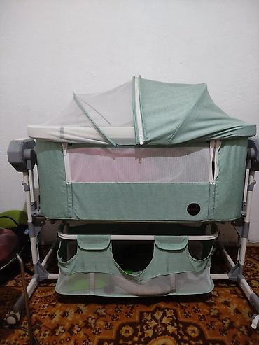Мебель: Детская прикроватная колыбель Kidilo (цвет мятный) - Тип — 1