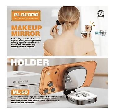 ring light: Магнитная селфи-лампа PLOKAMA ML-50 с зеркалом и тремя цветами — 8