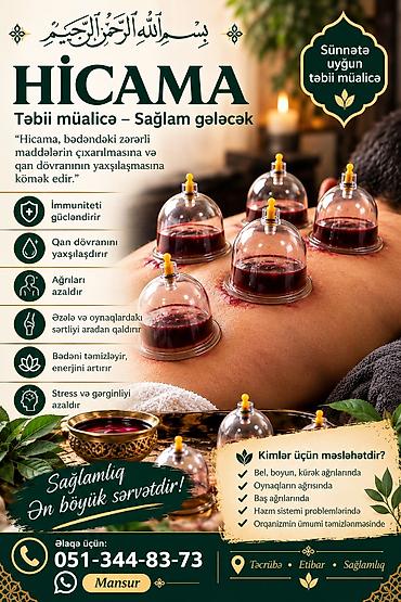 Hicama, zəli: Hicama – Sünnəyə uyğun təbii müalicə Xidmətin mahiyyəti: - Bədəndəki — 1
