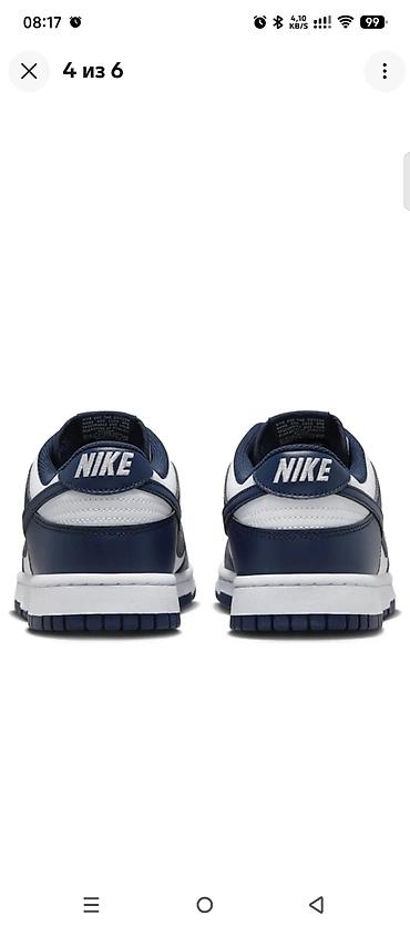 кроссовки nike: Nike Dunk Low kişi/kadın idman ayaqqabısı – navy/white rəng sxemi - — 3