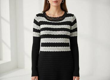 kapcie na drutach z prostokąta: Women`s dress, size S