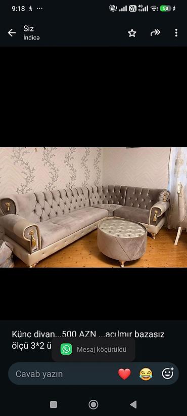 Künc divan. 500 AZN . açılmır bazasız ölçü 3*2 ünvan Bülbülə(Aişə) lalafo.az -da Künc divan. 500 AZN . açılmır bazasız ölçü 3*2 ünvan Bülbülə(Aişə)