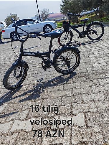 Velosipedlər: Uşaq velosipedi – STELS, 16 düym təkərlər Qiymət: 78 AZN (şəkildə — 2