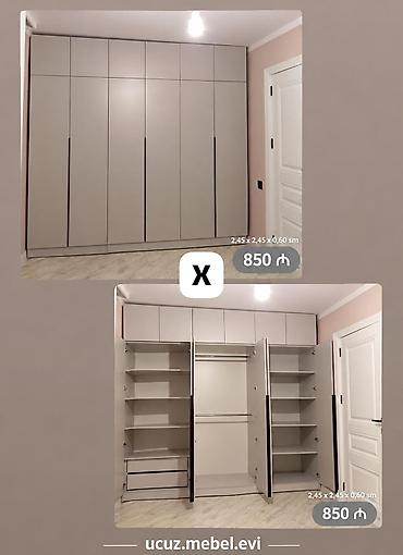 Geniş həcimli qapalı qarderob şkafı - Ölçü: 2,45 x 2,45 x 0,60 m - lalafo.az -da Geniş həcimli qapalı qarderob şkafı - Ölçü: 2,45 x 2,45 x 0,60 m -
