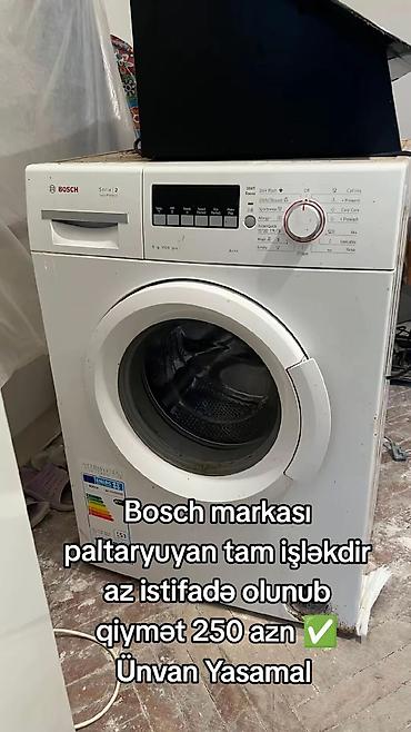 paltaryuyan alanlar: Paltaryuyan maşın Bosch, 6 kq, İşlənmiş, Ünvandan götürmə — 1