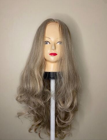 parik saclar: Yüksək keyfiyyətli parik saç satılır. Uzunluğu 50 sm. Melirovan