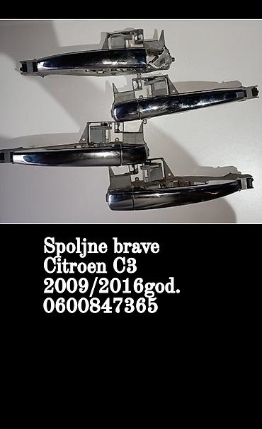 c4 1.4 benzin: Spoljne ručice/brave za Citroen C3 (modelska godina 2009–2016). - Set — 1
