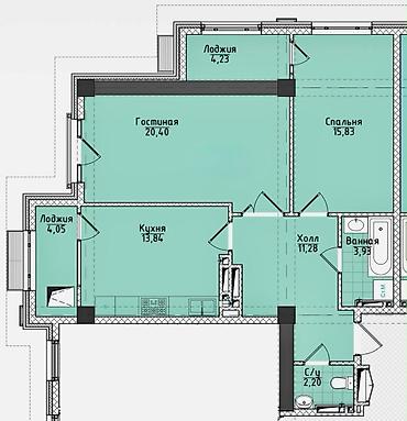 2 комнаты, 78 м², Асанбай мкр Элитка, 13 этаж, Дизайнерский ремонт