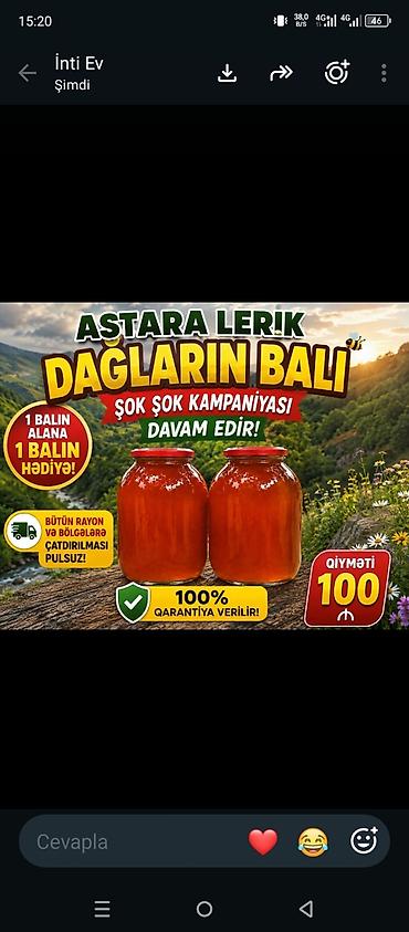 Məhsul: Astara–Lerik dağlarının balı - Təbii dağ çiçəklərindən