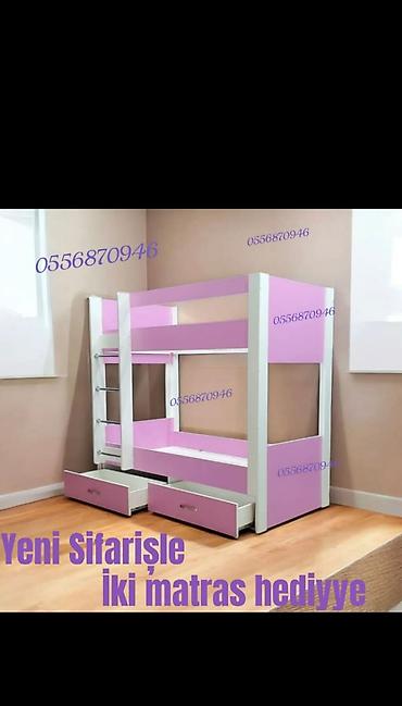 nərdivan qiyməti: Oğlan və qız üçün, Yeni, Çarpayı, Matras ilə, Siyirməli, Laminat — 1