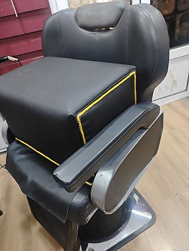 Salon, tibbi mebel: Bərbər kreslosu üçün Pofik satılır Deri materialıdır Uşaq saçı kəsmək — 3