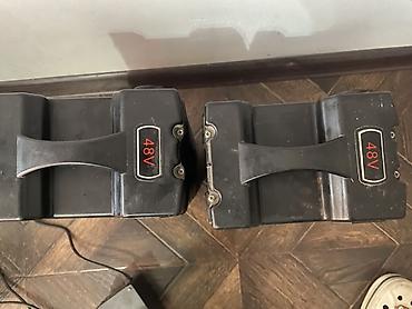 Аксессуары и запчасти для электротранспорта: Два аккумулятора 48V для электротранспорта + два зарядных устройства + — 2