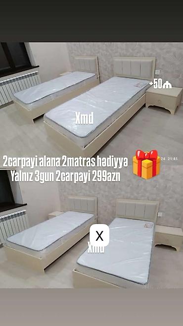 qoşa carpayi: Məhsul: İkili tək nəfərlik çarpayı dəsti Təsvir: - İki ədəd tək — 1