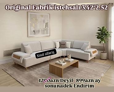 Orijinal fabrik istehsalı künc divan - Ölçü: 3.42 m × 2.52 m - Müasir