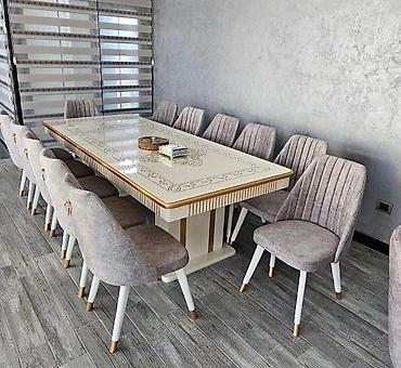 Sifarişlə masa və oturacaq dəstləri: Dördbucaq masa, Qonaq otağı üçün, 10 nəfər, Açılan, Türkiyə, Zəmanətli — 11