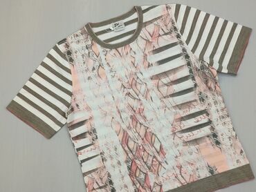 Koszulki: Koszulka XL (EU 42), stan - Bardzo dobry, wzór - Linia, kolor - Beżowy
