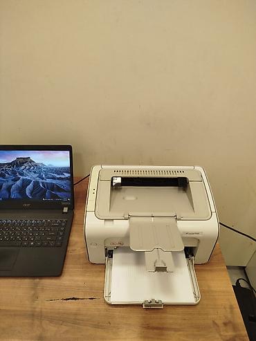 Hp p1005 ağ qara lazer tək çap ideal vəziyyətdə dolu orginal katric
