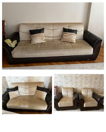 Mətbəx mebeli: Divan, 2 kreslo, Divan, Bazalı, Açılan