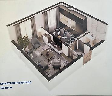 for rent: 1 комната, 36 м², Зайнабетдинов мкр., Элитка, 8 этаж, ПСО (под самоотделку) — 2