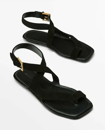 Босоножки, сандалии, шлепанцы: Босоножки, 38.5, Massimo Dutti, Новый, цвет - Черный, Самовывоз