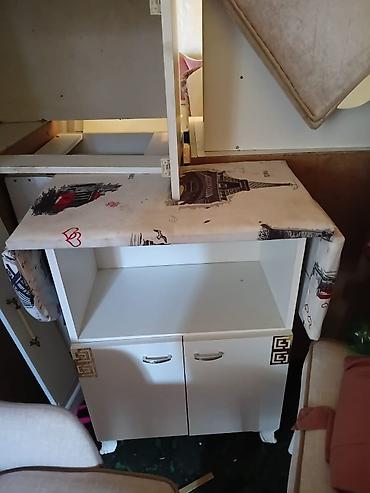 Ağ rəngli çoxfunksiyalı komod/kiçik bufet - Material: laminat/MDF