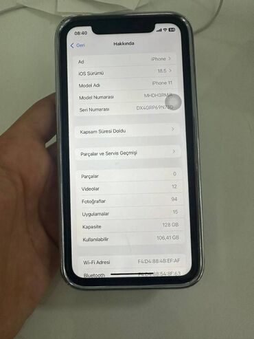 Mətbəx texnikası: IPhone 11, 128 GB, Black Titanium