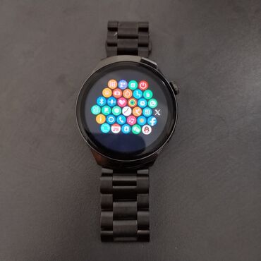 Smart saatlar: Ağıllı saat – qara korpus və metal(+plastik) qolbaq, dairəvi sensor