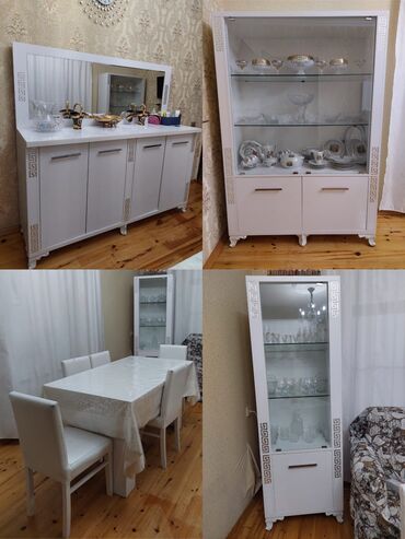 обеденный стол: İşlənmiş, Komod, Masa və oturacaqlar, Servant