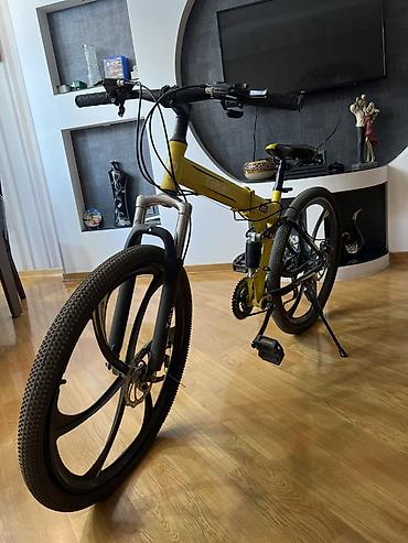 İdman velosipedləri: Qatlanan dağ velosipedi – 26” magnezium təkərlərli arxa tormuz əyləci — 2
