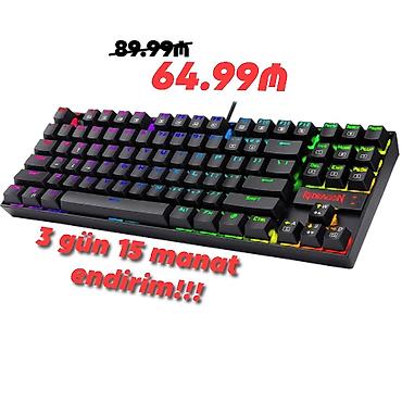 Техника и электроника: Redragon K552 RGB mexaniki oyun klaviaturası – kompakt TKL — 1